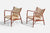 Finn Juhl, NV-45 Lounge Chairs, Teak, Fabric, Niels Vodder, Denmark, 1945 Default Title