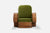 American Designer, Lounge Chair, Velvet, Moulded Bamboo, USA, 1940s