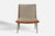 T.H. Robsjohn-Gibbings, Slipper Chair, Walnut, Brass, Fabric, USA, 1950s