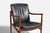 Jacob Kjaer, Lounge Chairs, Teak, Black Leather, Denmark, 1945 Default Title