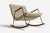 Milo Baughman, Rocking Chair, Fabric, Metal, Wood, USA, Thayer Coggin, 1950s Default Title