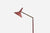 Stilux Milano, Red Floor Lamp, Brass, Metal, Marble, Italy, 1950s Default Title