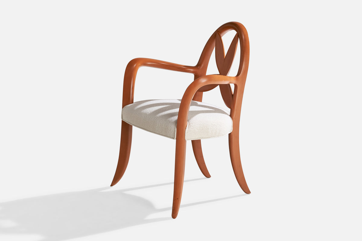 Wendell Castle, Springborn Armchair, Cherry, Poplar, Fabric, USA, 1993 ...