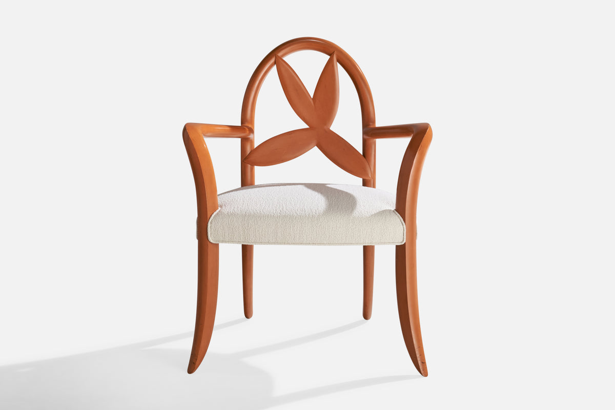 Springborn Collection Wendell Castle, Springborn Armchair, Cherry, Poplar, Fabric, USA, 1993 ...