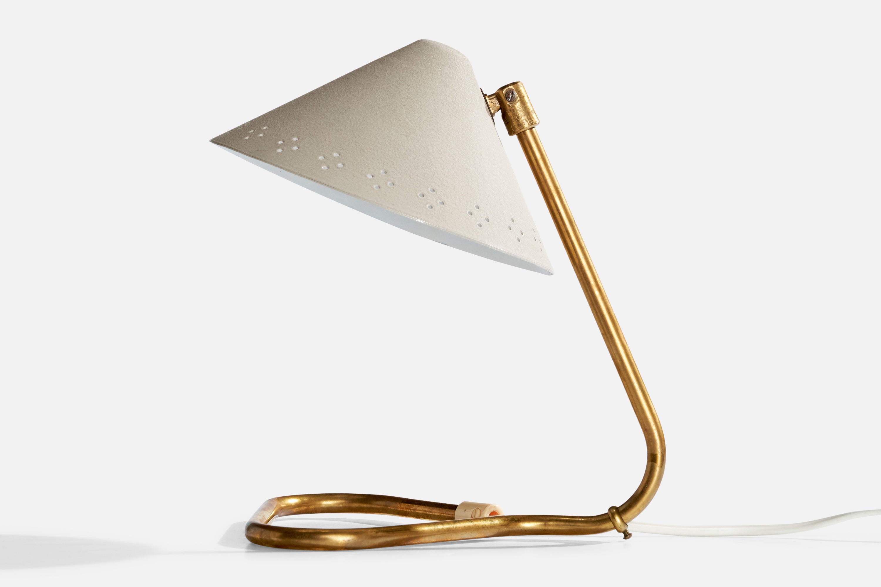 Gnosjö Konstsmide, Table Lamp, Brass, Metal, Sweden, 1950s – PRB
