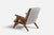 French Designer, Lounge Chair, Oak, Fabric, France, 1950s