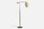 Italian Designer, Adjustable Floor Lamp, Brass, Raffia, Italy, 1940s
