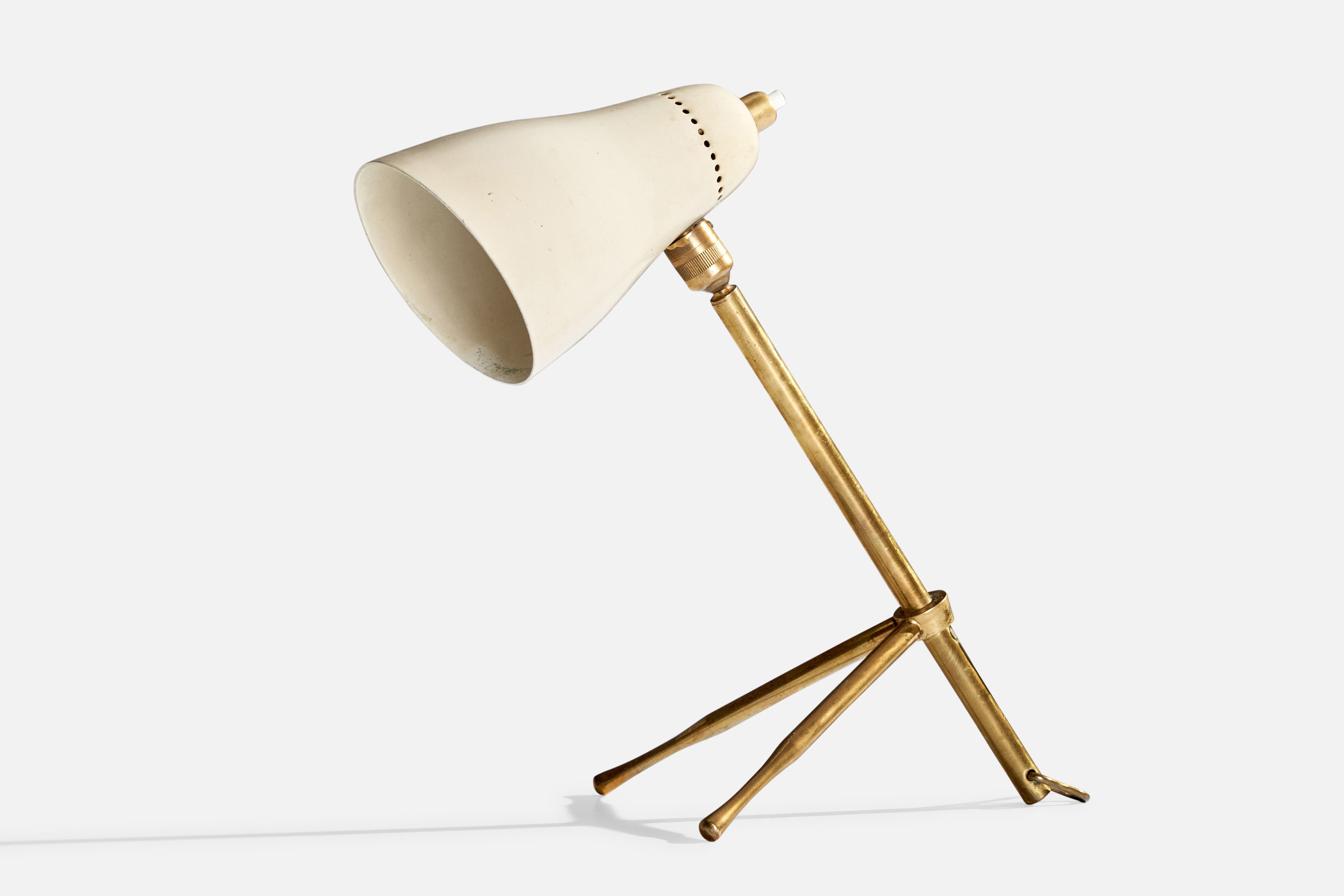 Giuseppe Ostuni, Table Lamp, Brass, Metal, Italy, 1950s – PRB