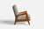 Italian Designer, Lounge Chairs, Wood, Fabric, Italy, 1950s