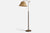 Italian Designer, Adjustable Floor Lamp, Brass, Rattan, Italy, 1940s
